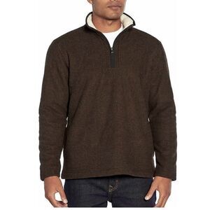 Orvis Men's 1/4 Zip Fleece Lined Pullover Dark Brown Size XXL